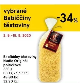 Polévkové nudle Babiččiny Druid