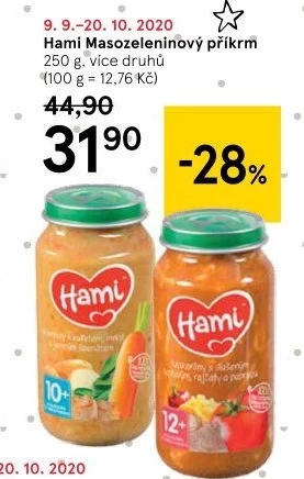 Příkrm masozeleninový Hami