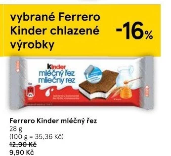 Řez mléčný Kinder