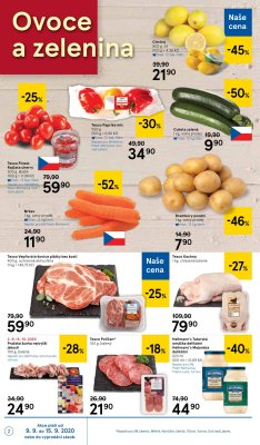 akční leták Tesco 9.9.2020-15.9.2020