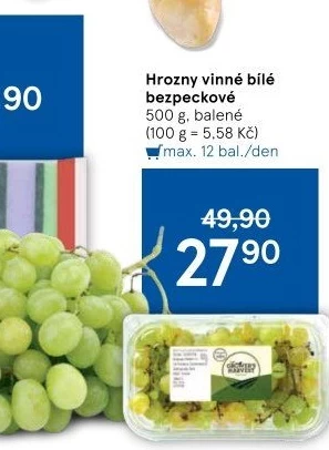 Hrozny bílé bezsemenné