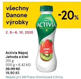Jogurtový nápoj Activia Danone