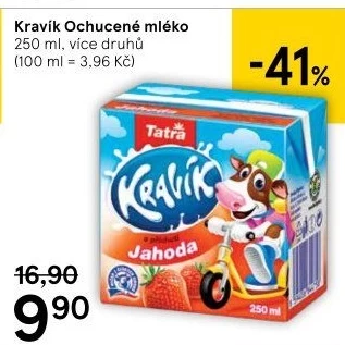 Nápoj mléko ochucené Kravík Tatra