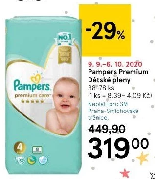 Pleny dětské Pampers Premium Care