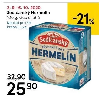 Sýr Hermelín Sedlčanský