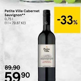 Víno Cabernet Sauvignon Petite Ville