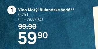 Víno Rulandské šedé Motýl Víno Mikulov