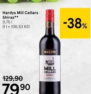 Víno Shiraz Mill Cellars Hardys