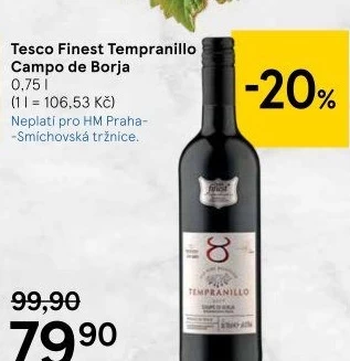 Víno Tempranillo Tesco Finest