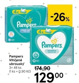 Vlhčené ubrousky dětské Pampers