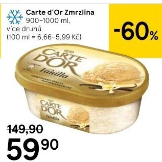 Zmrzlina ve vaničce Carte D'
