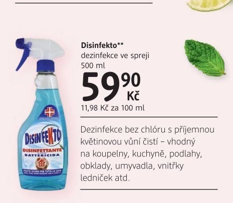 Dezinfekční sprej Desinfekto