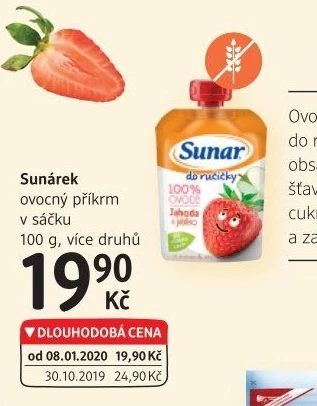 Kapsička do ručičky Ovocné pyré Sunárek