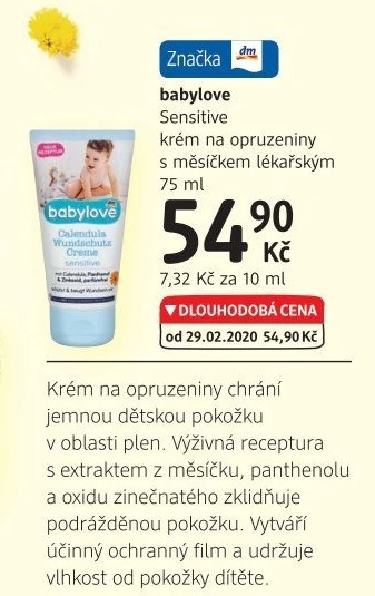 Krém na opruzeniny dětský Babylove Sensitive