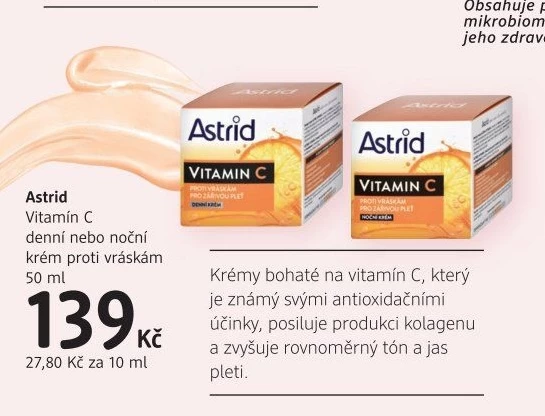 Krém pleťový proti vráskám Vitamin C Astrid