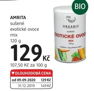Ovoce sušené bio Amrita