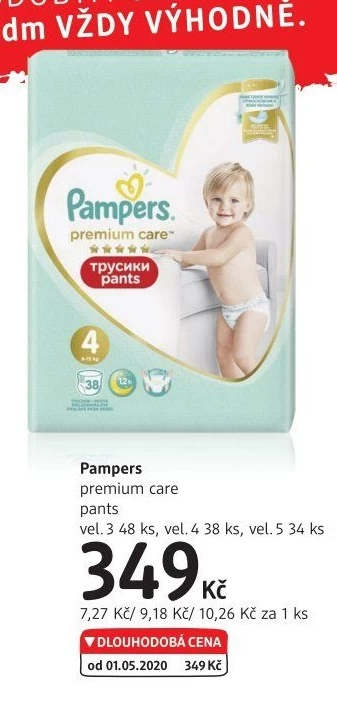 Pleny dětské Pampers Pants Premium Care