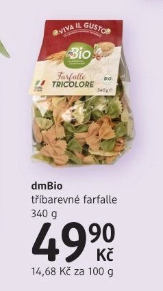 Těstoviny barevné Viva il Gusto dm Bio