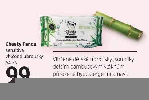 Vlhčené ubrousky dětské Cheeky Panda