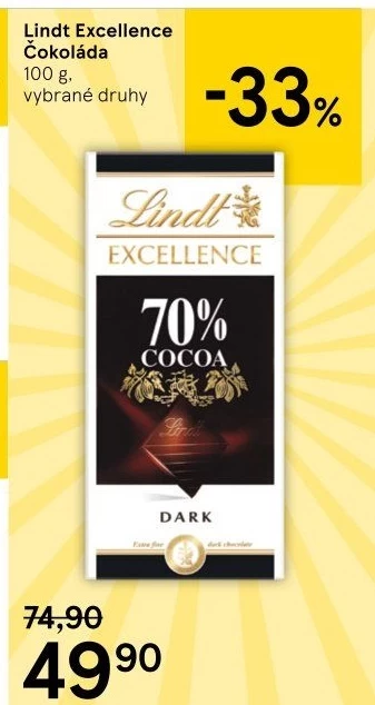 Čokoláda Excellence Lindt