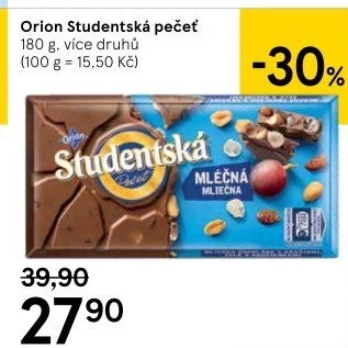 Čokoláda Studentská pečeť Orion