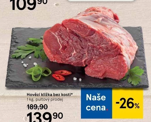 Hovězí přední bez kosti - kližka