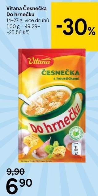 Instantní polévka do hrnečku Vitana