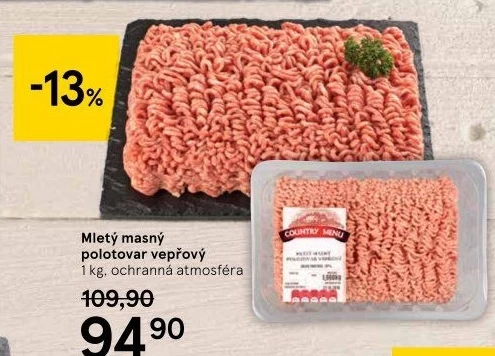 Maso mleté vepřové Country menu