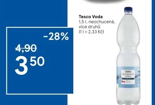 Přírodní voda Tesco