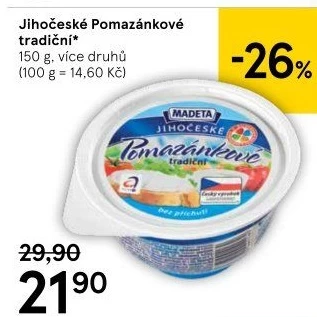 Tradiční pomazánkové Jihočeské Madeta