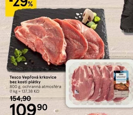 Vepřová krkovice bez kosti Tesco