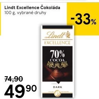 Čokoláda Excellence Lindt