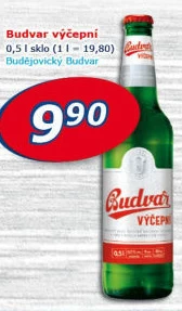 Pivo světlé výčepní Budweiser Budvar