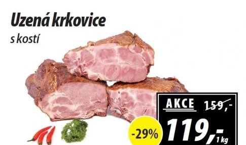 Uzená krkovice s kostí