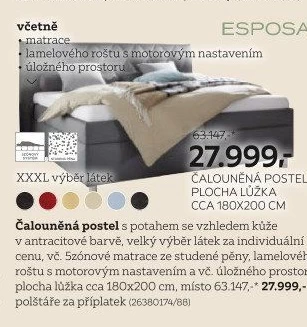 Postel čalouněná Esposa