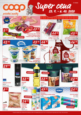 akční leták COOP 23.9.2020-6.10.2020
