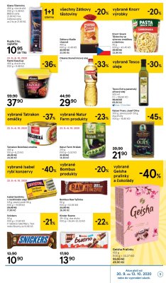 akční leták Tesco 30.9.2020-6.10.2020