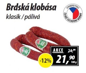 Brdská klobása Příbramská uzenina