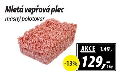 Maso mleté vepřové z plece