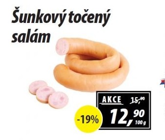 Salám šunkový točený