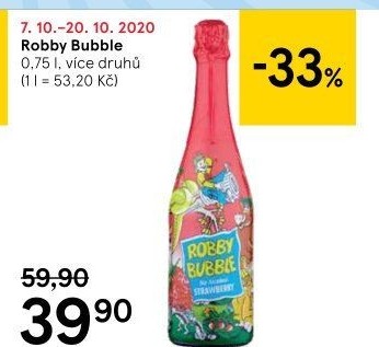 Sekt nealkoholický dětský Robby Bubble