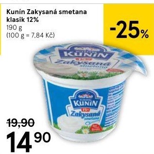Zakysaná smetana Klasik Kunín 12%
