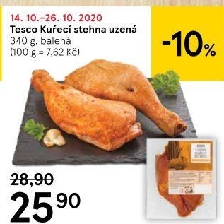 Kuřecí stehna uzená Tesco