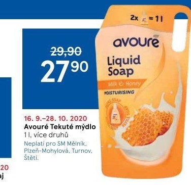 Tekuté mýdlo Avouré - náhradní náplň