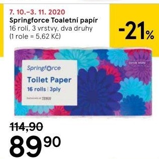 Toaletní papír 3vrstvý Springforce