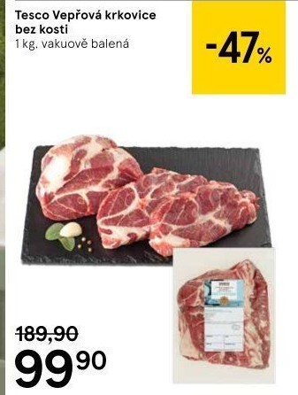 Vepřová krkovice bez kosti Tesco