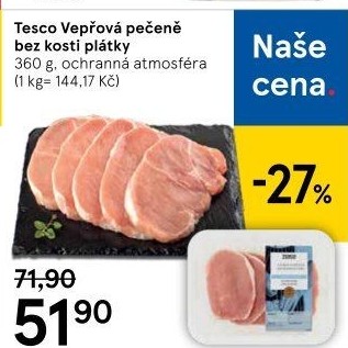 Vepřová pečeně bez kosti Tesco