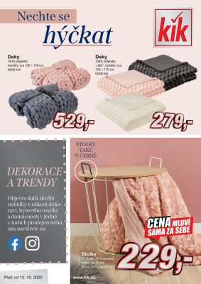 akční leták Kik textil 12.10.2020-10.11.2020