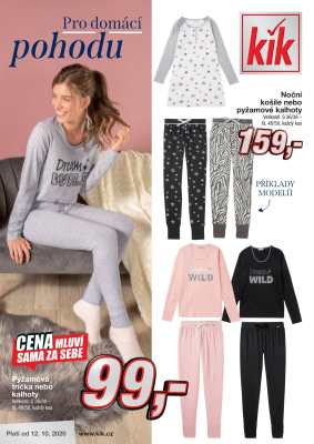 akční leták Kik textil 12.10.2020-10.11.2020