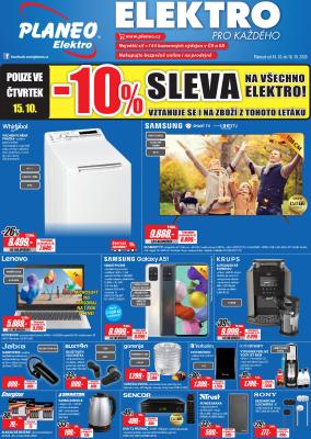 akční leták Planeo Elektro 14.10.2020-18.10.2020